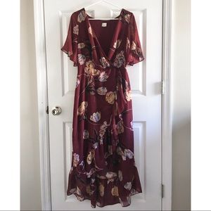 A New Day Floral Wrap Dress
